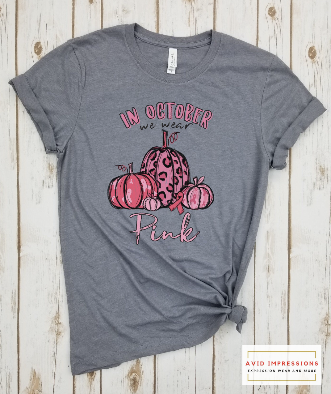 In October We Wear Pink Pumpkins