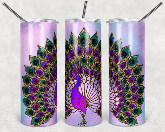 Purple Peacock Tumbler