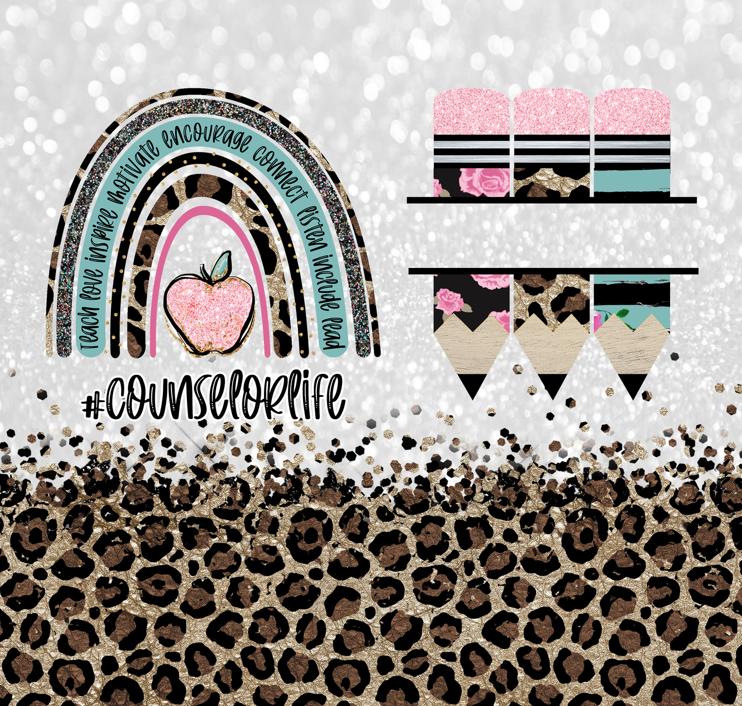 Leopard Rainbow Counselor with Personalization