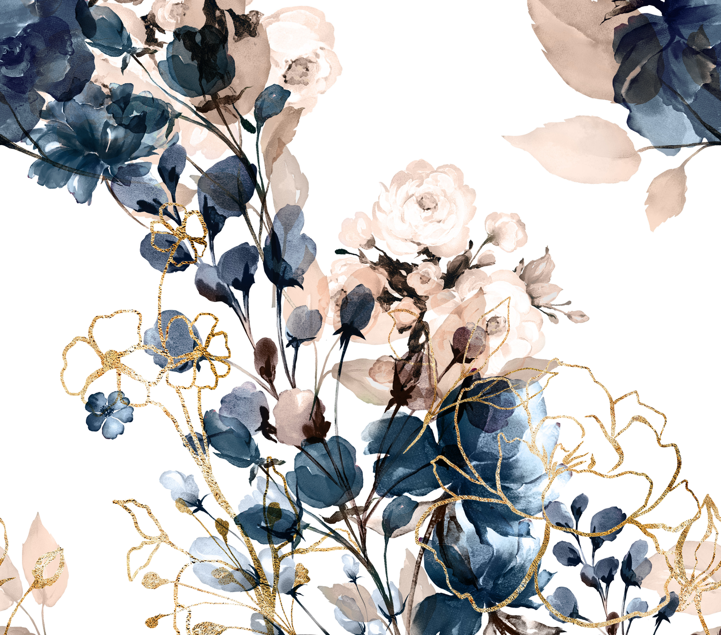 Navy Blush Floral