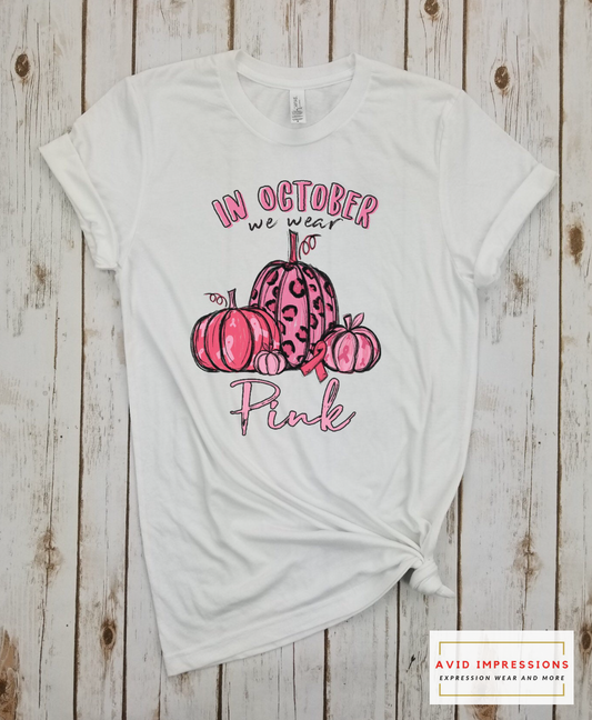 In October We Wear Pink Pumpkins