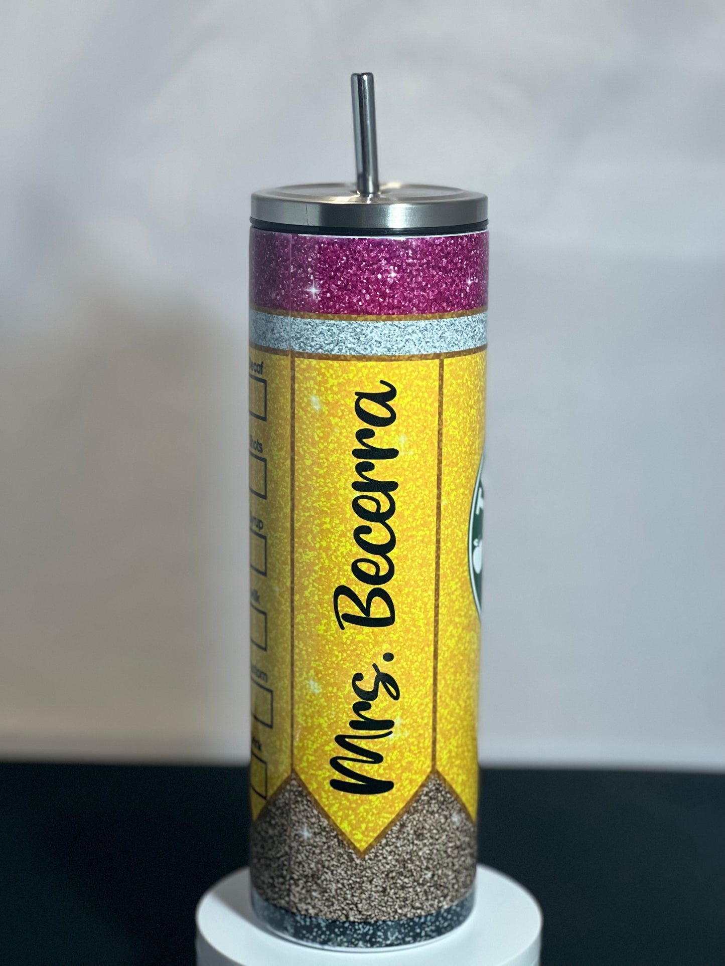 Teacher Fuel Pencil Tumbler with Personalization